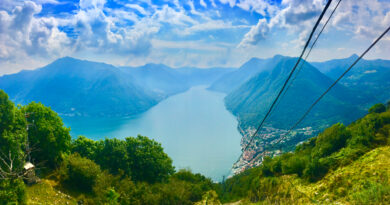 Panorama da Pigra, all'arrivo della funicolare