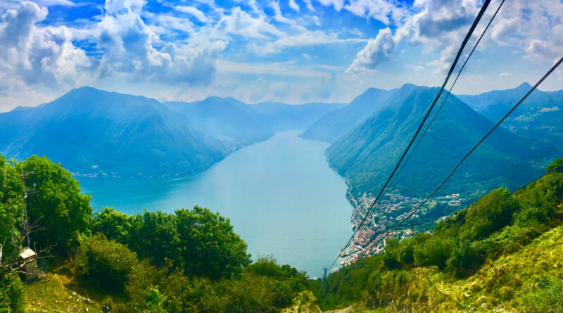 Panorama da Pigra, all'arrivo della funicolare